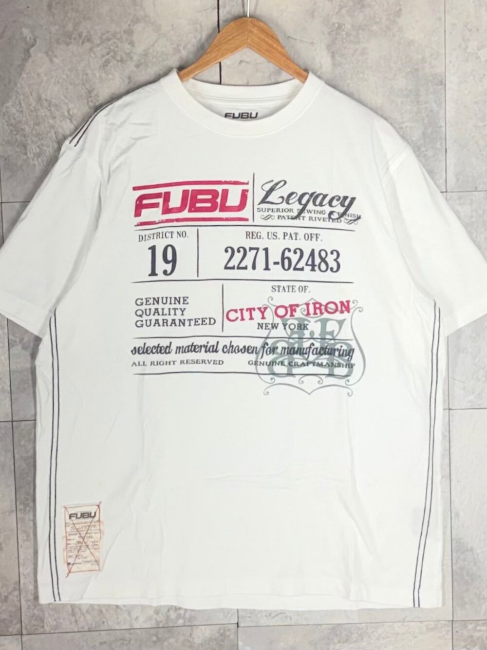 Vintage Y2K FUBU Legacy City of Iron NYC Tee Men's XL